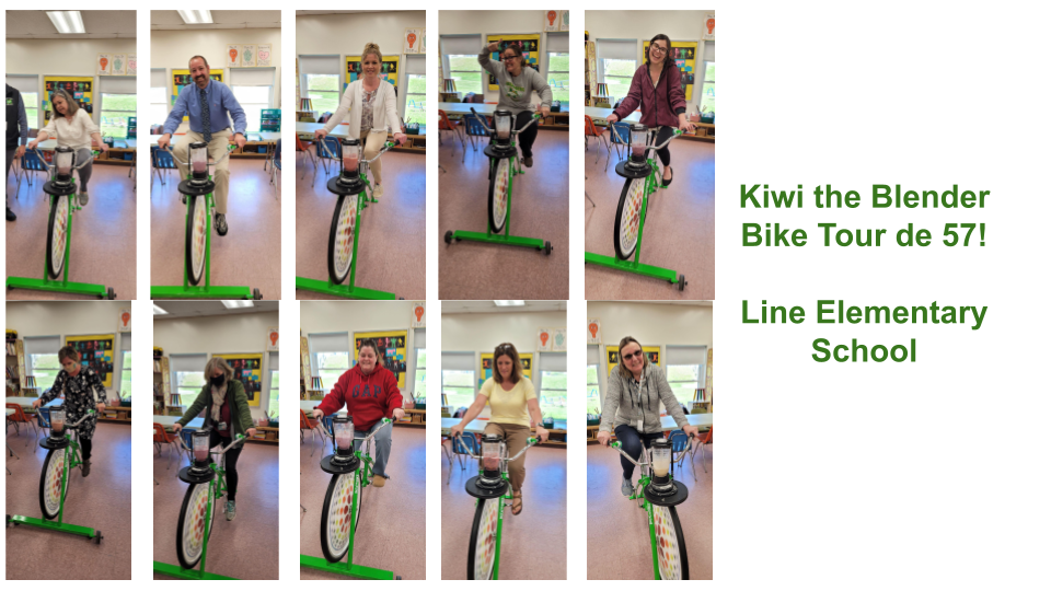Kiwi the Blender Bike Tour - Line Elementary School