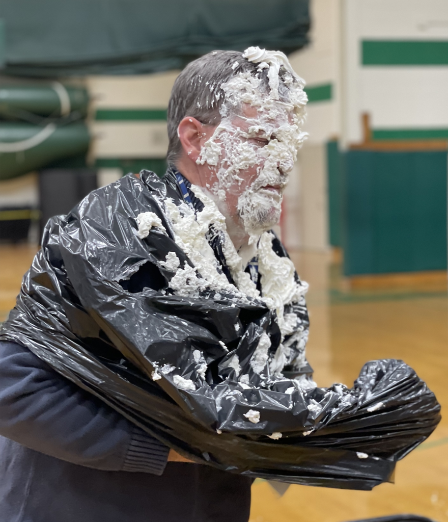 Pie to the face!