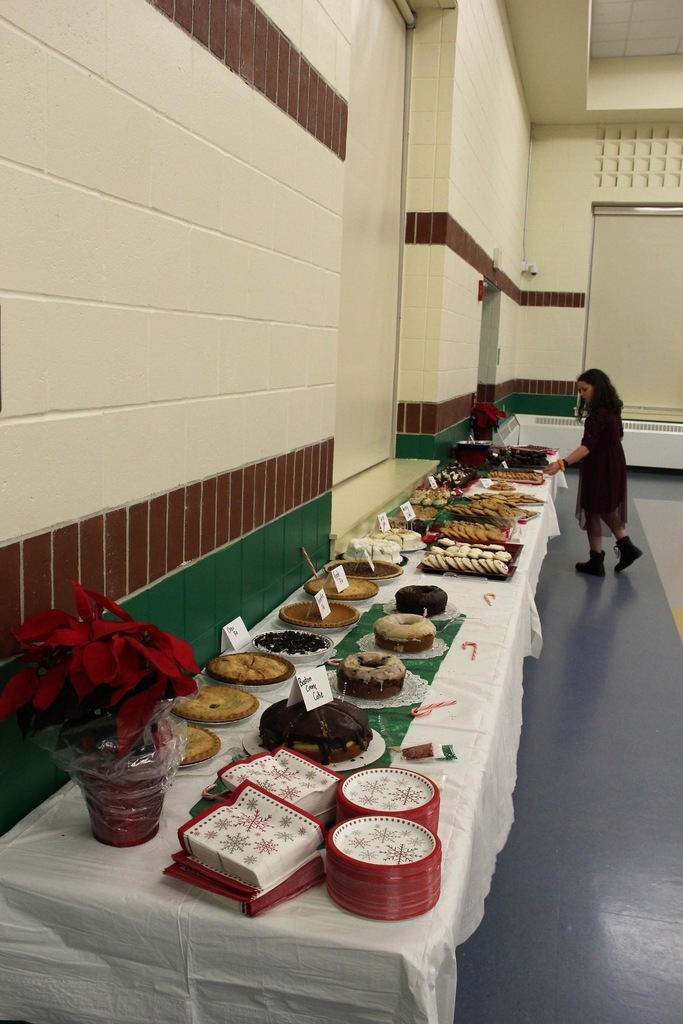 Dessert table provided by volunteers
